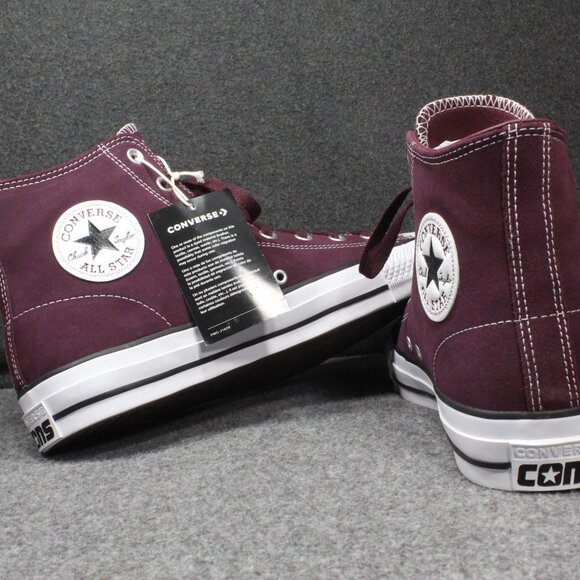 Converse CTAS Pro Hi Sneakers Canvas Deep Bordeaux Maroon Red, Mens Size 11.5 - Picture 5 of 13